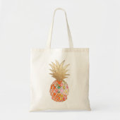 PixDezines Aloha Pineapple+Faux Gold Tote Bag (Voorkant)