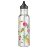 PixDezines Aloha Pineapple+Floral Waterverf Waterfles (Rechts)