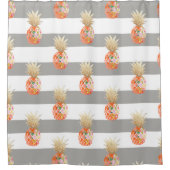 PixDezines Aloha Pineapples/DIY background Douchegordijn (Voorkant)