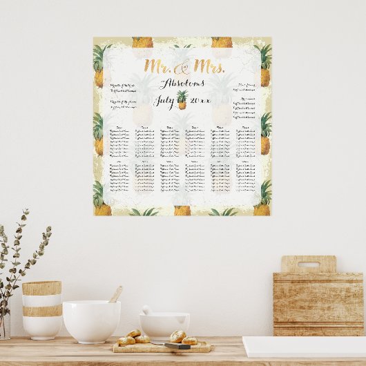 PixDezines anananassing Poster (Keuken)