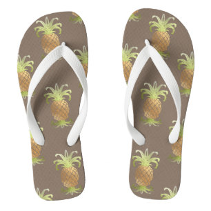 PixDezines Ananas/Faux Gold/DIY achtergrond Teenslippers
