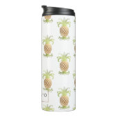 PixDezines Ananas/Faux Metallic Gold Thermosbeker (Geroteerd rechts)