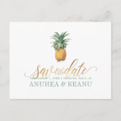 PixDezines  Ananas/Save the Date Aankondigingskaart (Voorkant)