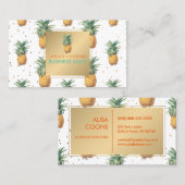 PixDezines ananassen Patroon Visitekaartje (Voorkant / Achterkant)