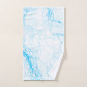 PixDezines Aqua Blue Marble Veines (Serviette à main)