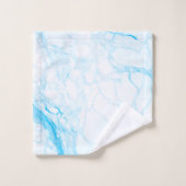 PixDezines Aqua Blue Marble Veines (Gant de toilette)