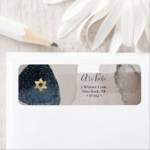 PixDezines Aquarelle Bleu Étiquette Abstrait moder (En situation)