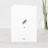 PixDezines Aquarelle Dusty Blue Baptism Programme (Dos)