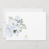PixDezines Aquarelle Dusty Blue Roses Invitation (Dos)