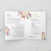 PixDezines Aquarelle Fleurs LDS Programme de baptê (Intérieur)