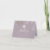 PixDezines Argent Mauve Palms Mariage Merci (Devant)