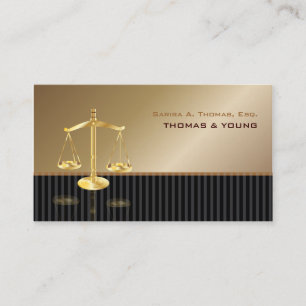 PixDezines ATTORNEYS/SASSY/COPPER+BLACK Visitekaartje
