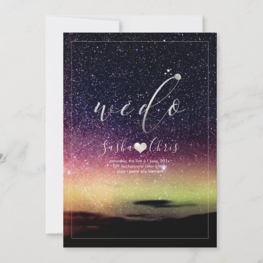 PixDezines Aurora Night Sky Kaart (Voorkant)