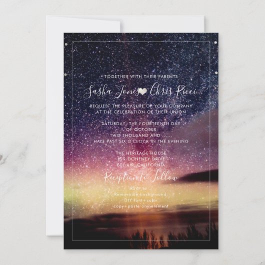 PixDezines Aurora Night Sky Kaart (Achterkant)