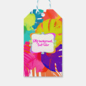 PIXDEZINES BALI KAI, TROPISCHE BLOEM + BLADERDEKEN CADEAULABEL (Voorkant)