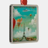 PixDezines  ballonnen/eiffel/paris Metalen Ornament (Rechts)