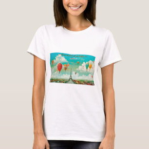 PixDezines ballonnen/eiffel/paris T-shirt