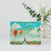 PixDezines  ballonnen over parijs Briefkaart (Staand voorkant)