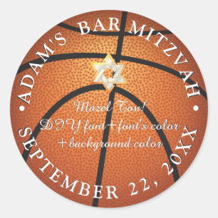 PixDezines Bar Mitzvah/Bat Mitzvah/DIY Ronde Sticker