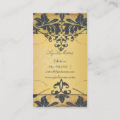 PixDezines  barokke damast Visitekaartje (Achterkant)