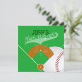 PixDezines ✡ Baseball Diamond/Bar Mitzvah Kaart (Staand voorkant)