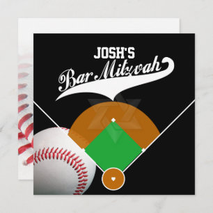 PixDezines ✡ Baseball Diamond/Bar Mitzvah Kaart