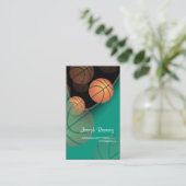 PixDezines Basketball Coach/DIY achtergrondkleur Visitekaartje (Staand voorkant)