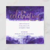 PixDezines Bat Mitzvah Celebration Kaarten ✡ Paars (Achterkant)