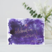 PixDezines Bat Mitzvah Celebration Kaarten ✡ Paars RSVP Kaartje (Staand voorkant)