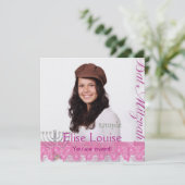 PixDezines bat mitzvah+foto Kaart (Staand voorkant)
