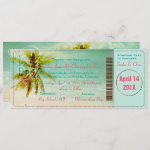 PixDezines Beach Boarding Pass Kaart
