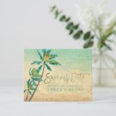 PixDezines  Beach/Palm Trees/Save the Date Save The Date (Staand voorkant)