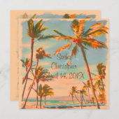 PixDezines  Beach Scence/Aloha/Luau Kaart (Voorkant / Achterkant)
