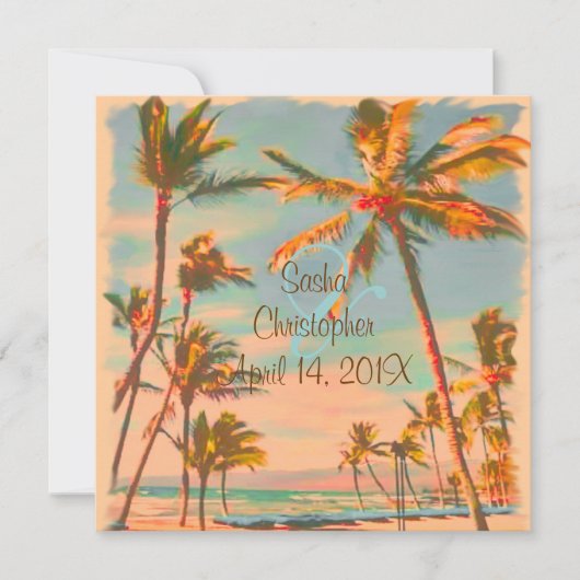 PixDezines  Beach Scence/Aloha/Luau Kaart (Voorkant)