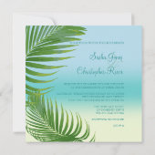 PixDezines Beach Wedding Invitations Kaart (Achterkant)