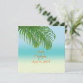 PixDezines Beach Wedding Invitations Kaart (Staand voorkant)