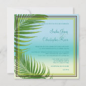 PixDezines Beach Wedding Invitations Kaart (Achterkant)