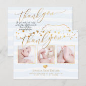 PixDezines Bedankt, Baby shower/Confetti/Hart Briefkaart (Voorkant / Achterkant)