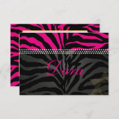 PixDezines bedankt je roze Zebra, Bat Mitzvah (Voorkant / Achterkant)