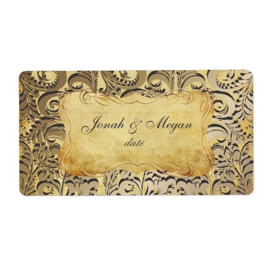 PixDezines  bellissimo damask Etiket (Voorkant)