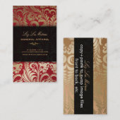 PixDezines Bellissimo  Damask Visitekaartje (Voorkant / Achterkant)