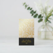 PixDezines Bellissimo Damask Visitekaartje (Staand voorkant)