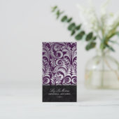 PixDezines Bellissimo  Damask Visitekaartje (Staand voorkant)