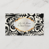 PixDezines  bellissimo damask Visitekaartje (Voorkant)