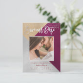 PixDezines Bewaar de datum/moderne doe-het-zelf kl Aankondigingskaart (Staand voorkant)