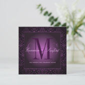 PixDezines BIJOUX DAMASK/DARK PAARS/PLUM Kaart (Staand voorkant)