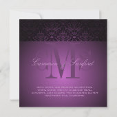 PixDezines BIJOUX DAMASK/DARK PAARS/PLUM Kaart (Achterkant)