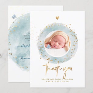 PixDezines Birth Announcement Baby ShowerDankuwel Kaart