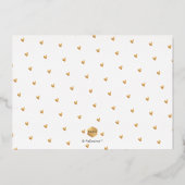 PixDezines Birth Announcement Gold Folie Uitnodiging (Achterkant)