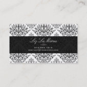 PixDezines Black Étienne  Damask Visitekaartje (Achterkant)